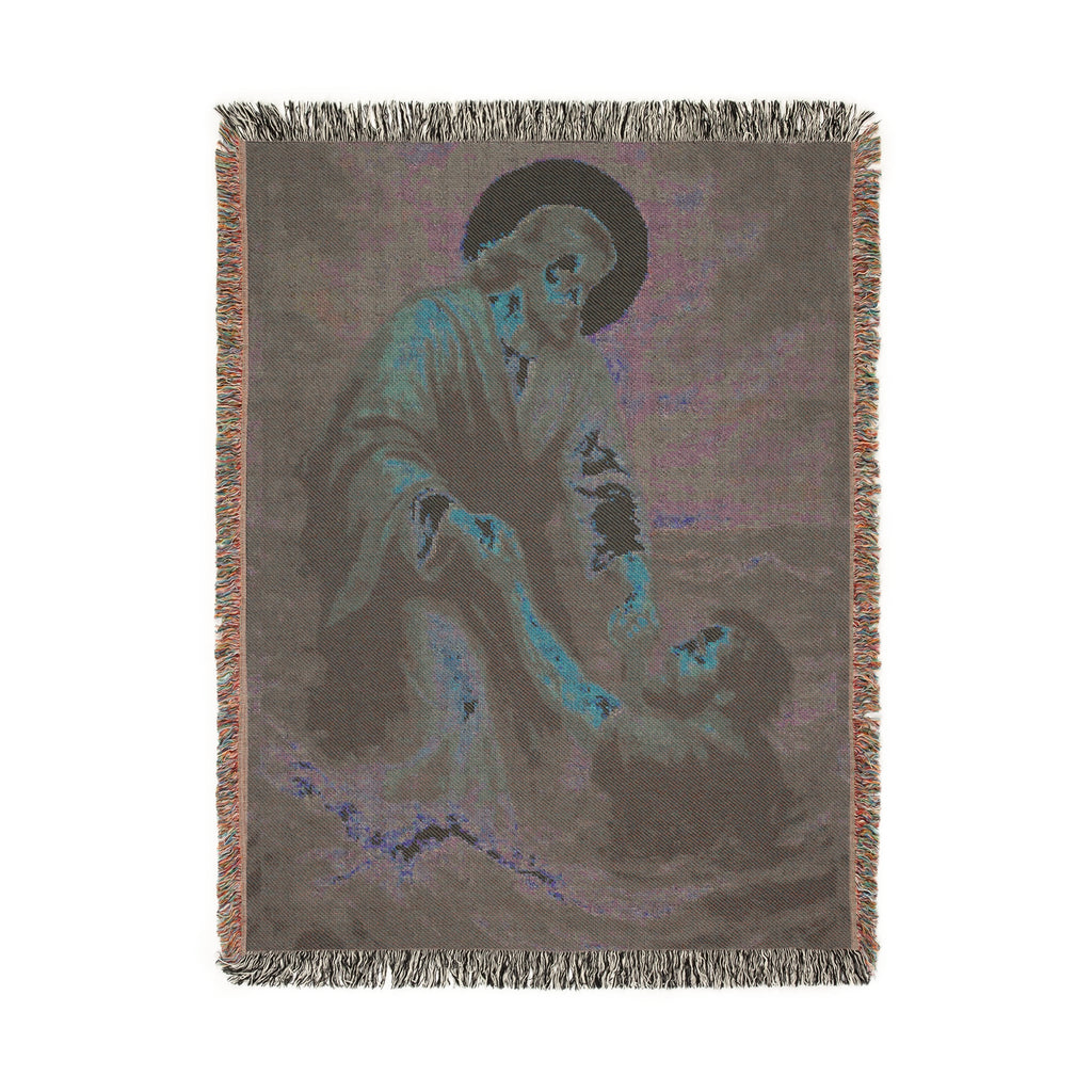 Christian Blanket Matthew 14:31 - 100% Cotton Woven Blanket