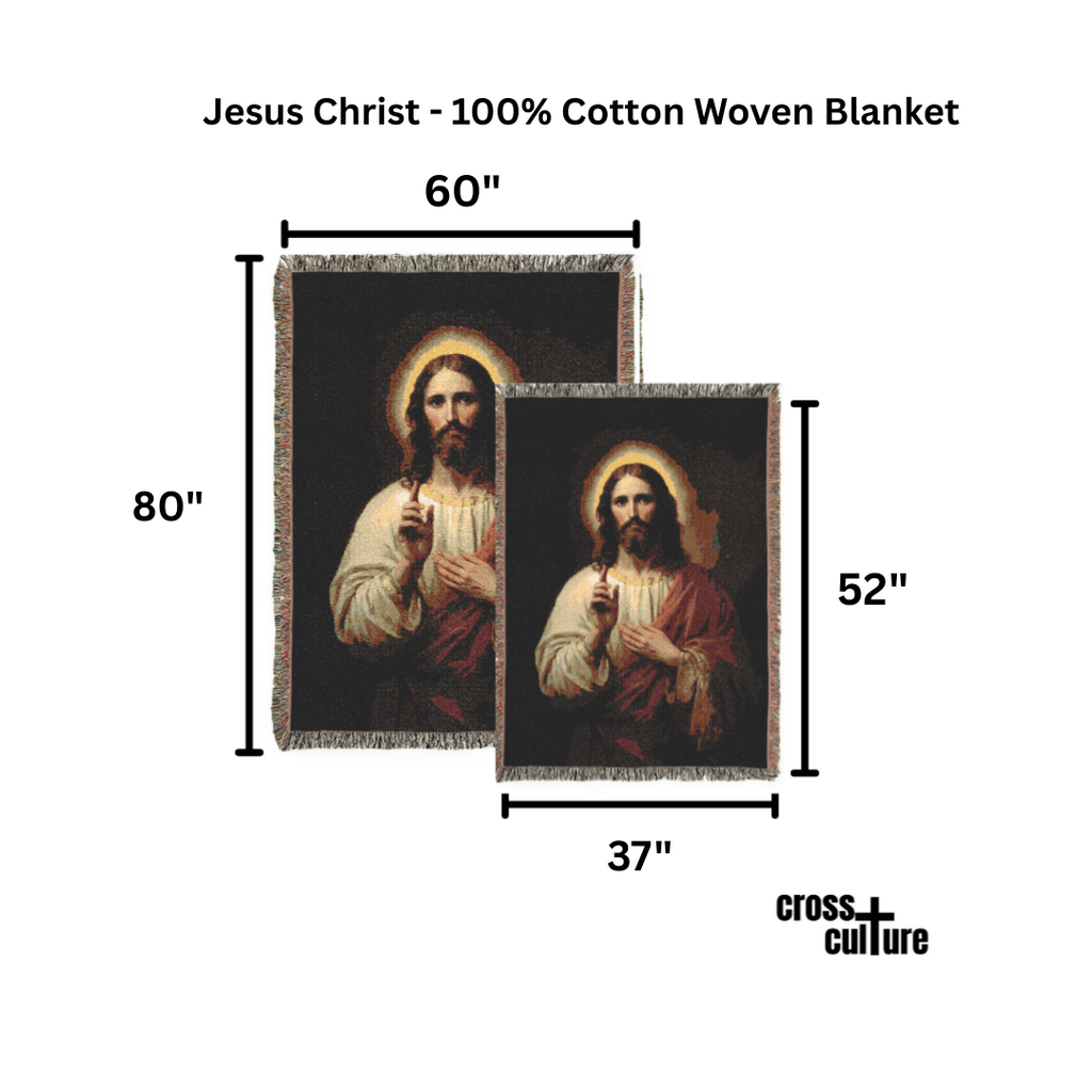 Jesus Christ - 100% Cotton Woven Blanket